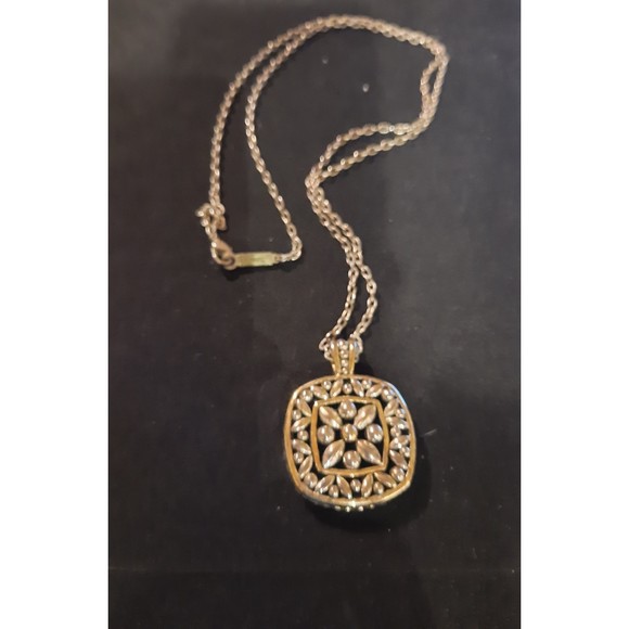 Napier Necklace with Silver and Gold Tone Pendant - Picture 2 of 6
